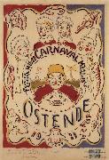 James Ensor Poster for the Carnival at Ostend oil painting